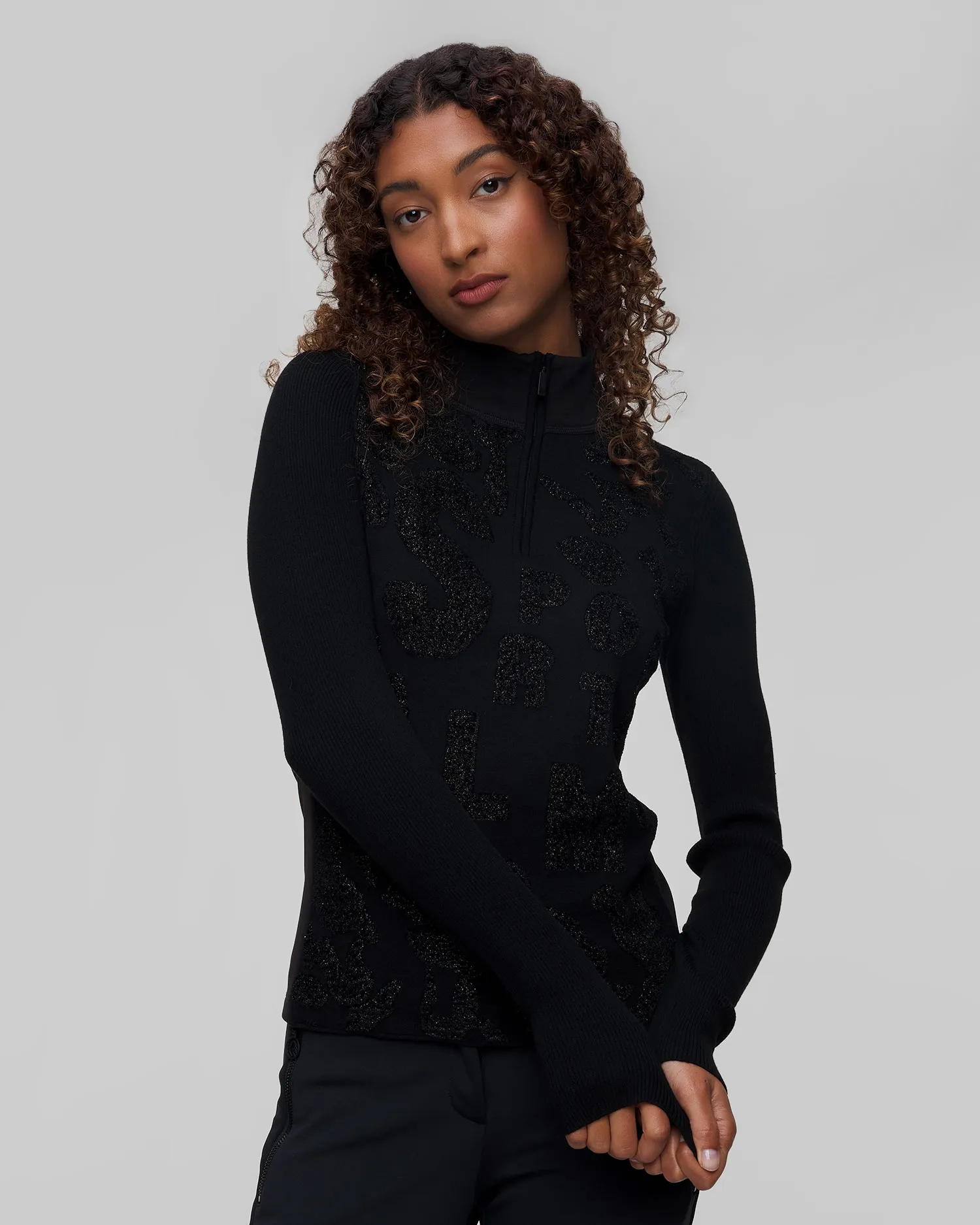 Women's black ski turtleneck Sportalm 1824515728-5900