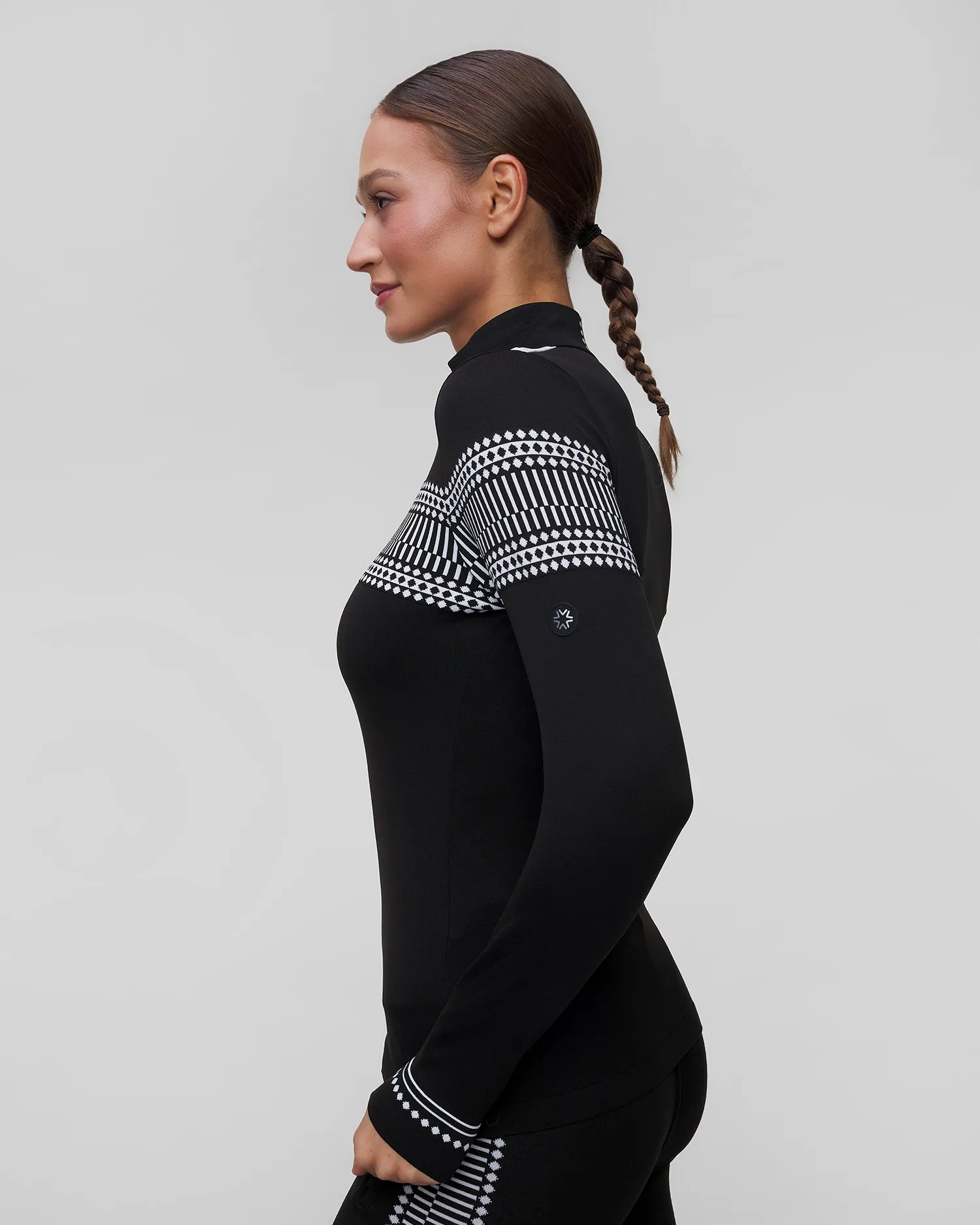 Women's black technical turtleneck Newland Danica N46529-108