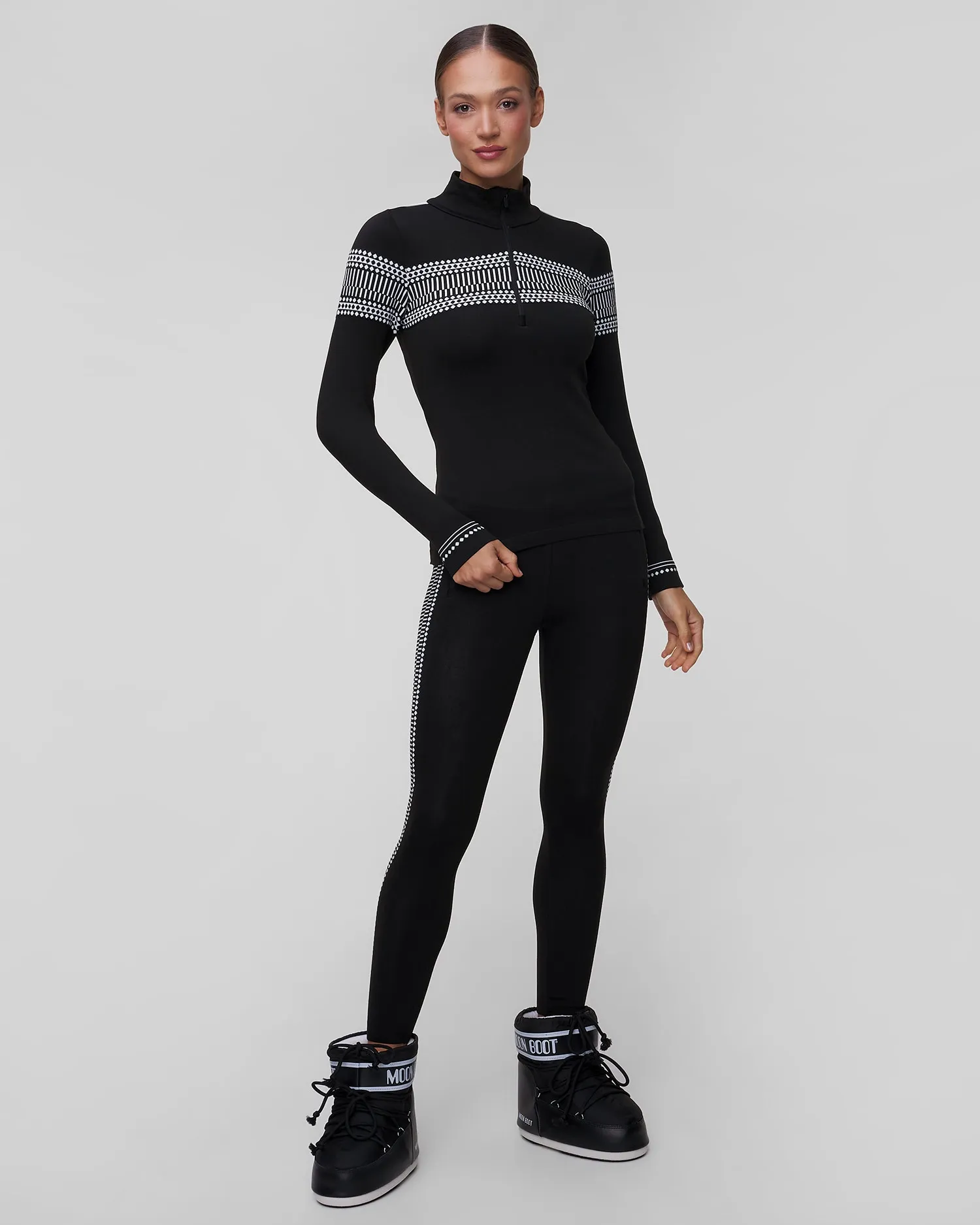 Women's black technical turtleneck Newland Danica N46529-108