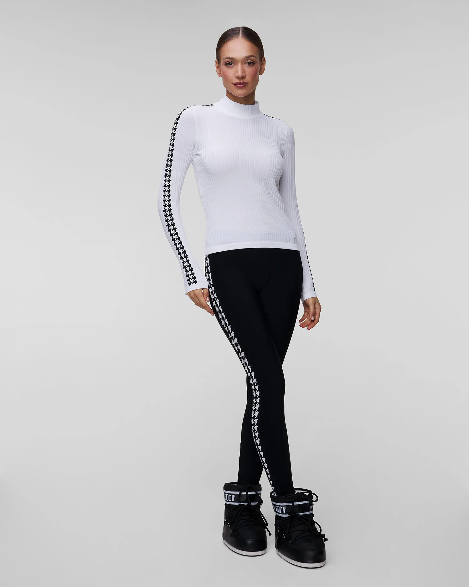 Women’s white technical turtleneck Newland Lisitea N46396-91