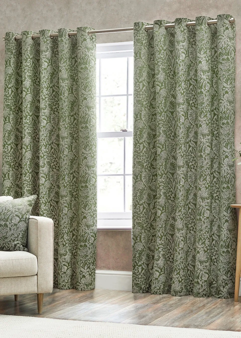 Wylder Nature Bali Botanical Jacquard Eyelet Curtains